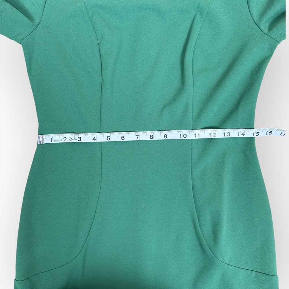 London Times Green‎ Short Sleeve Flounce Hem Sheath Dress Women US Size 4 - Picture 7 of 11
